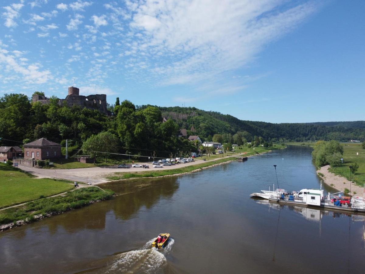 Hotel Zur Burg Polle Eksteriør billede